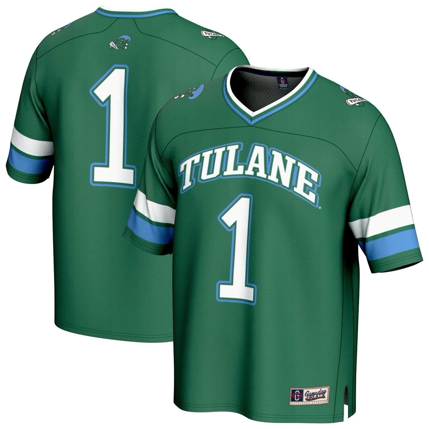 #1 Tulane Green Wave GameDay Greats Unisex Collegiate Football Fashion Jersey - Green | Stitched College Jersey TJS73347
