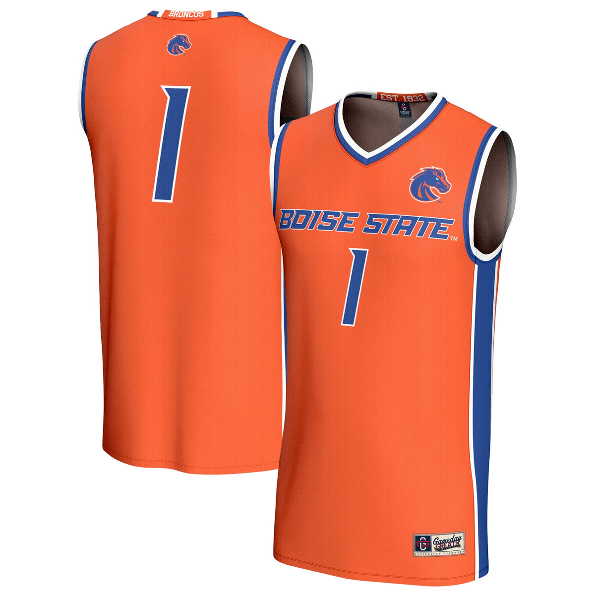 Boise State Broncos GameDay Greats Unisex Collegiate Basketball Fashion Jersey - Orange | Stitched College Jersey TJS73406