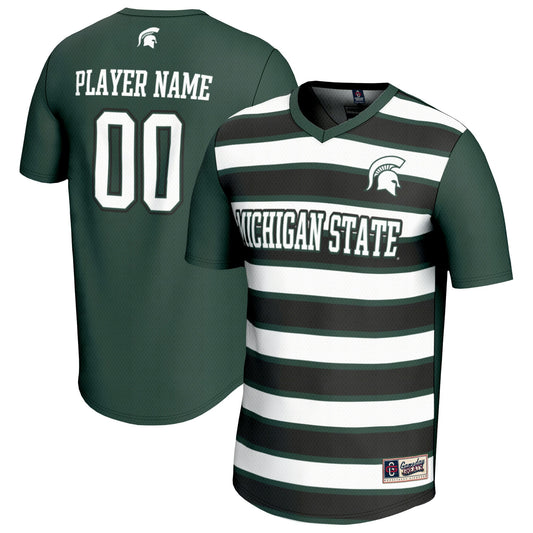 Michigan State Spartans GameDay Greats Unisex Pick-A-Player Collegiate Women's Soccer Lightweight Fashion Jersey - Green/Black | Stitched College Jersey TJS73353