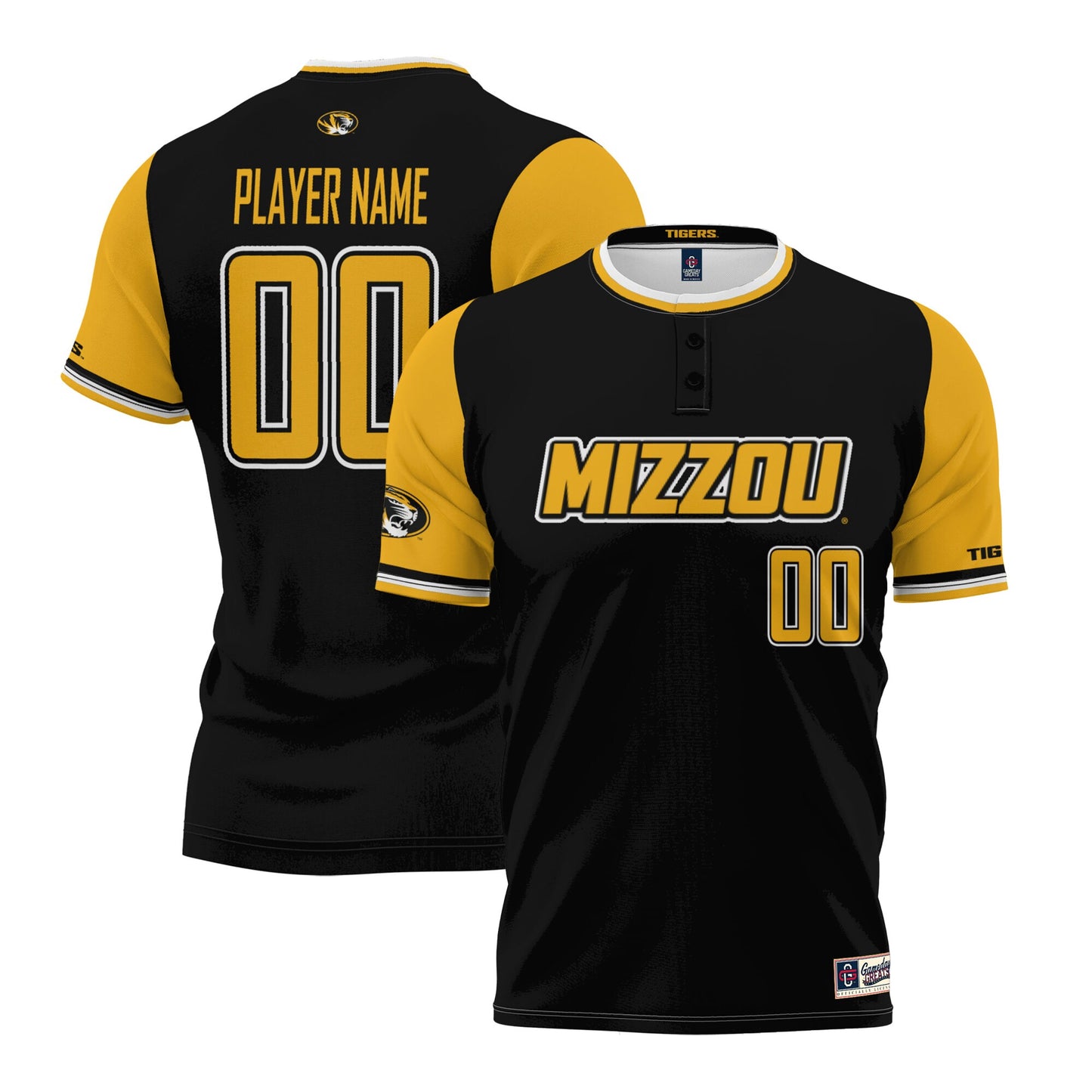 Missouri Tigers GameDay Greats Unisex Pick-A-Player Lightweight Softball Jersey - Black | Stitched College Jersey TJS73592