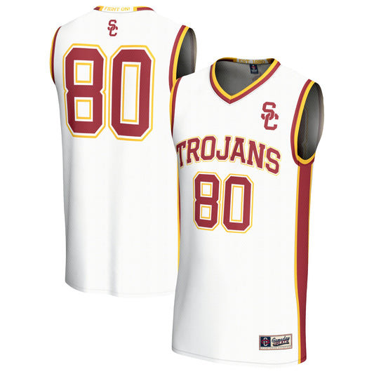 #80 USC Trojans GameDay Greats Unisex Lightweight Basketball Fashion Jersey - White | Stitched College Jersey TJS73541