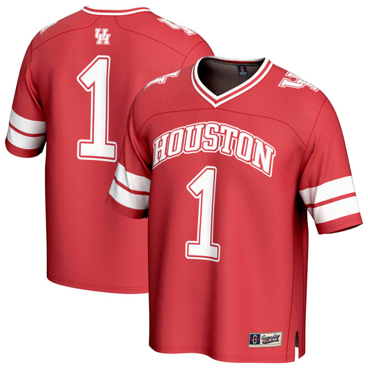 Houston Cougars GameDay Greats Unisex Lightweight Collegiate Football Fashion Jersey - Red | Stitched College Jersey TJS73610
