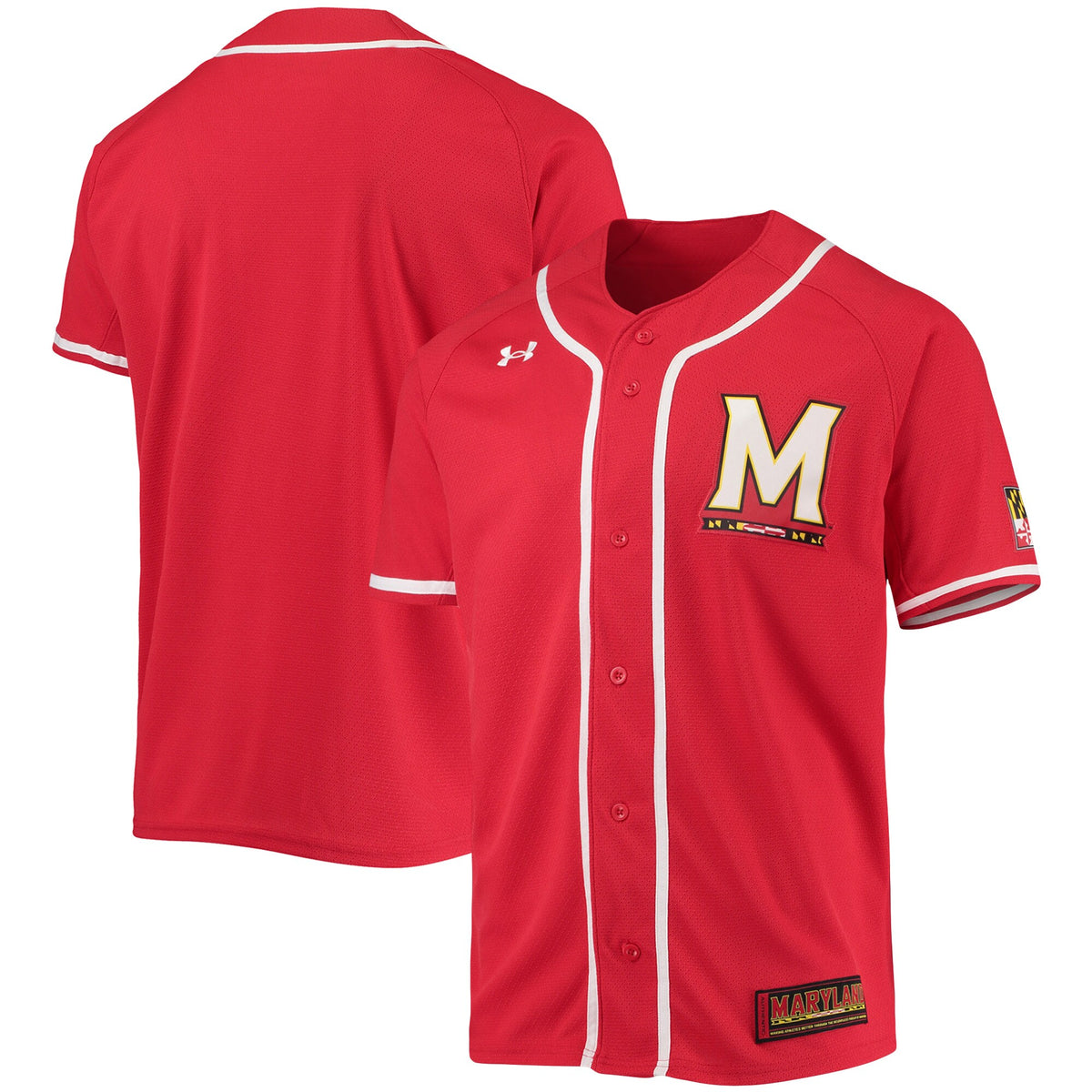 Maryland Terrapins Replica Baseball Jersey - Red | Stitched College Jersey TJS73561