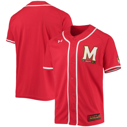 Maryland Terrapins Replica Baseball Jersey - Red | Stitched College Jersey TJS73561