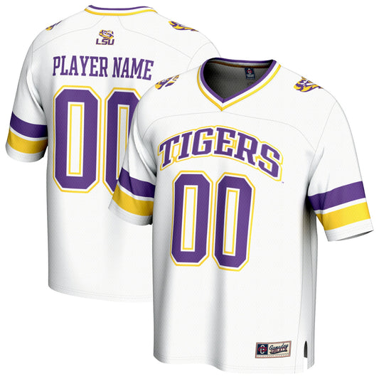 LSU Tigers GameDay Greats Unisex Pick-A-Player Football Fashion Jersey - White | Stitched College Jersey TJS73613