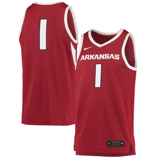 #1 Arkansas Razorbacks Replica Jersey - Crimson | Stitched College Jersey TJS73584