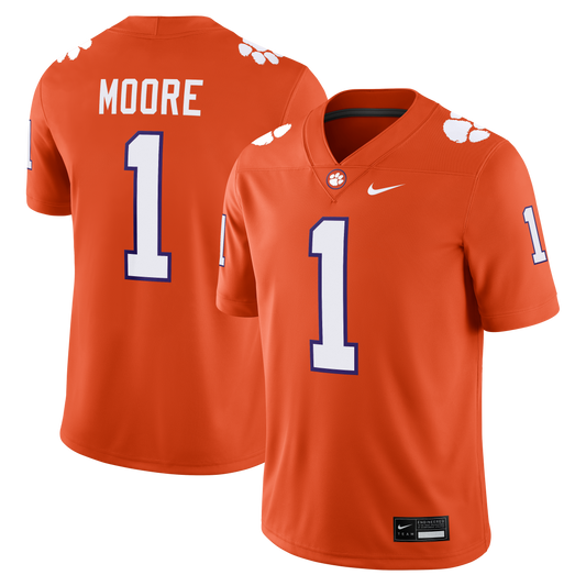 T.J. Moore Clemson Tigers Game Football Jersey - Orange | Stitched College Jersey TJS73548