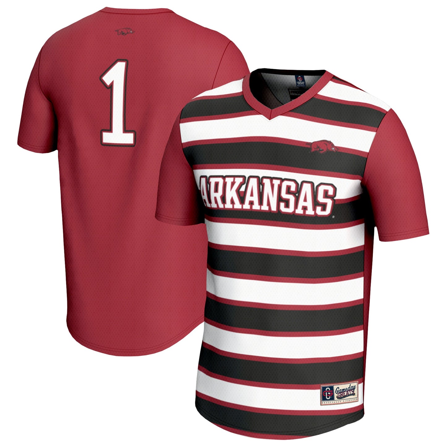 #1 Arkansas Razorbacks GameDay Greats Unisex Lightweight Soccer Fashion Jersey - Cardinal | Stitched College Jersey TJS73554