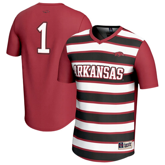 #1 Arkansas Razorbacks GameDay Greats Unisex Lightweight Soccer Fashion Jersey - Cardinal | Stitched College Jersey TJS73554