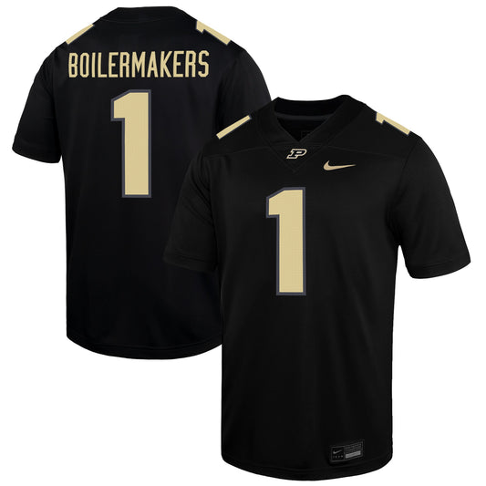 #1 Purdue Boilermakers Alternate Game Jersey - Black | Stitched College Jersey TJS73571