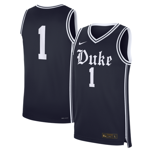 Duke Blue Devils #1 Alternate Replica Basketball Jersey - Navy | Stitched College Jersey TJS73588