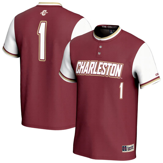 Charleston Cougars GameDay Greats Unisex Lightweight Collegiate Softball Fashion Jersey - Maroon | Stitched College Jersey TJS73559
