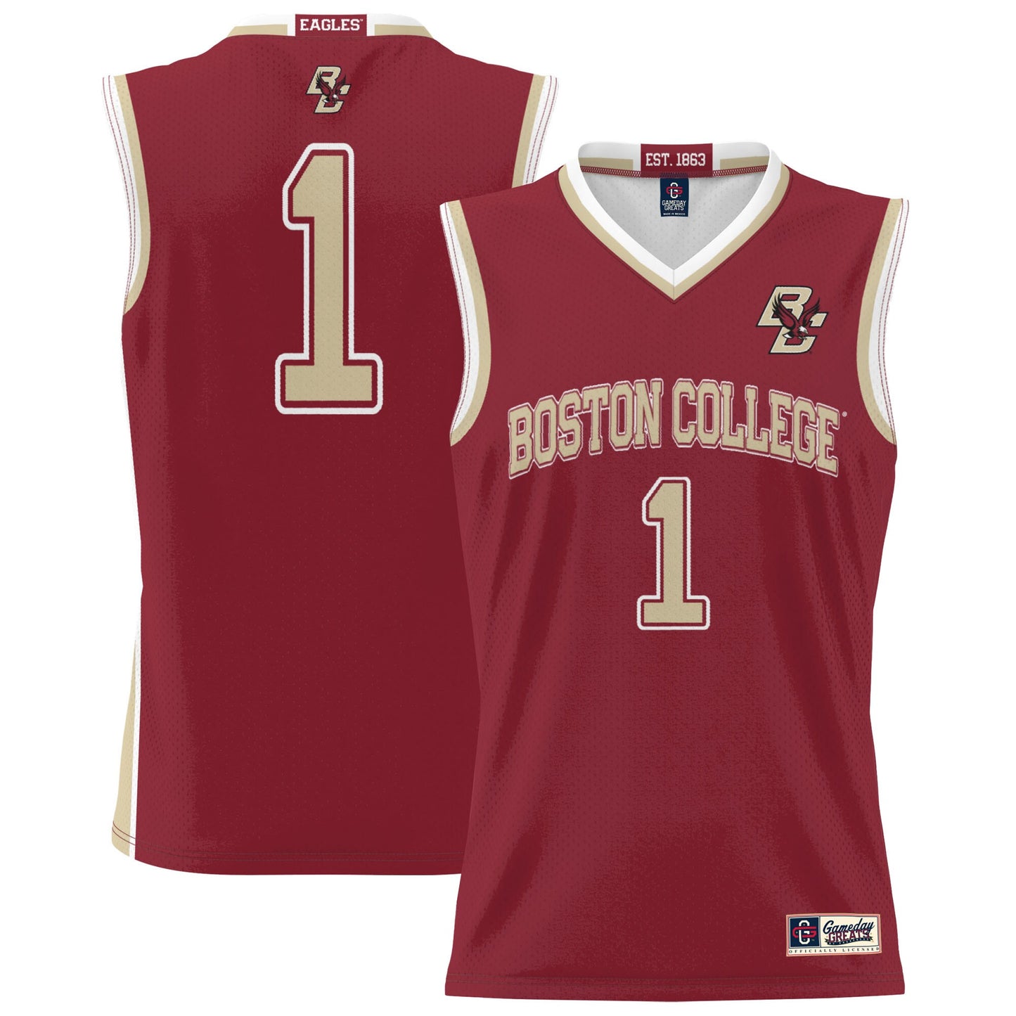 #1 Boston College Eagles GameDay Greats Unisex Lightweight Basketball Jersey - Cardinal | Stitched College Jersey TJS73825