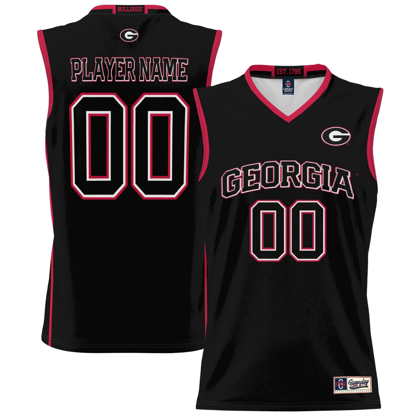Georgia Bulldogs GameDay Greats Pick-A-Player Lightweight Men's Basketball Blackout Jersey - Black | Stitched College Jersey TJS74022