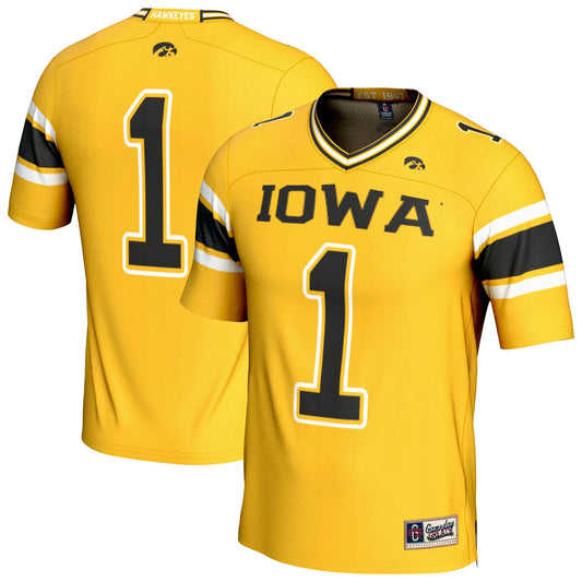 Iowa Hawkeyes GameDay Greats Unisex Lightweight Collegiate Football Fashion Jersey - Gold | Stitched College Jersey TJS73680