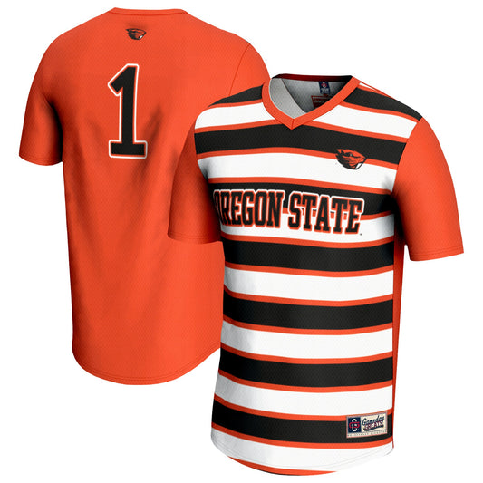 #1 Oregon State Beavers GameDay Greats Unisex Lightweight Soccer Fashion Jersey - Orange | Stitched College Jersey TJS73689