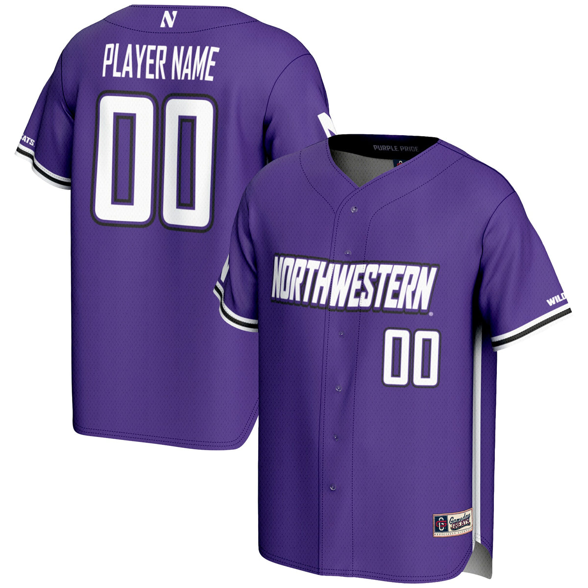 Northwestern Wildcats GameDay Greats Pick-A-Player Lightweight Baseball Jersey - Purple | Stitched College Jersey TJS73750