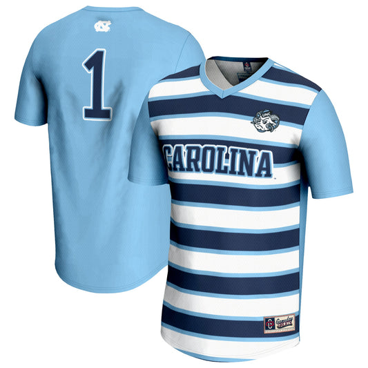 #1 North Carolina Tar Heels GameDay Greats Unisex Lightweight Soccer Fashion Jersey - Carolina Blue | Stitched College Jersey TJS73809