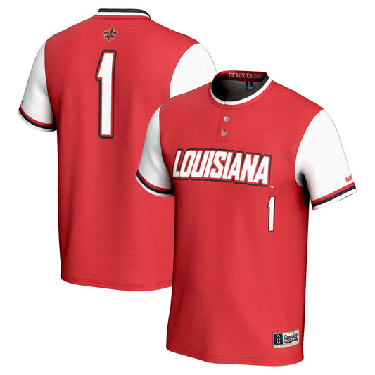 #1 Louisiana Ragin' Cajuns GameDay Greats Unisex Lightweight Softball Jersey - Cardinal | Stitched College Jersey TJS73640