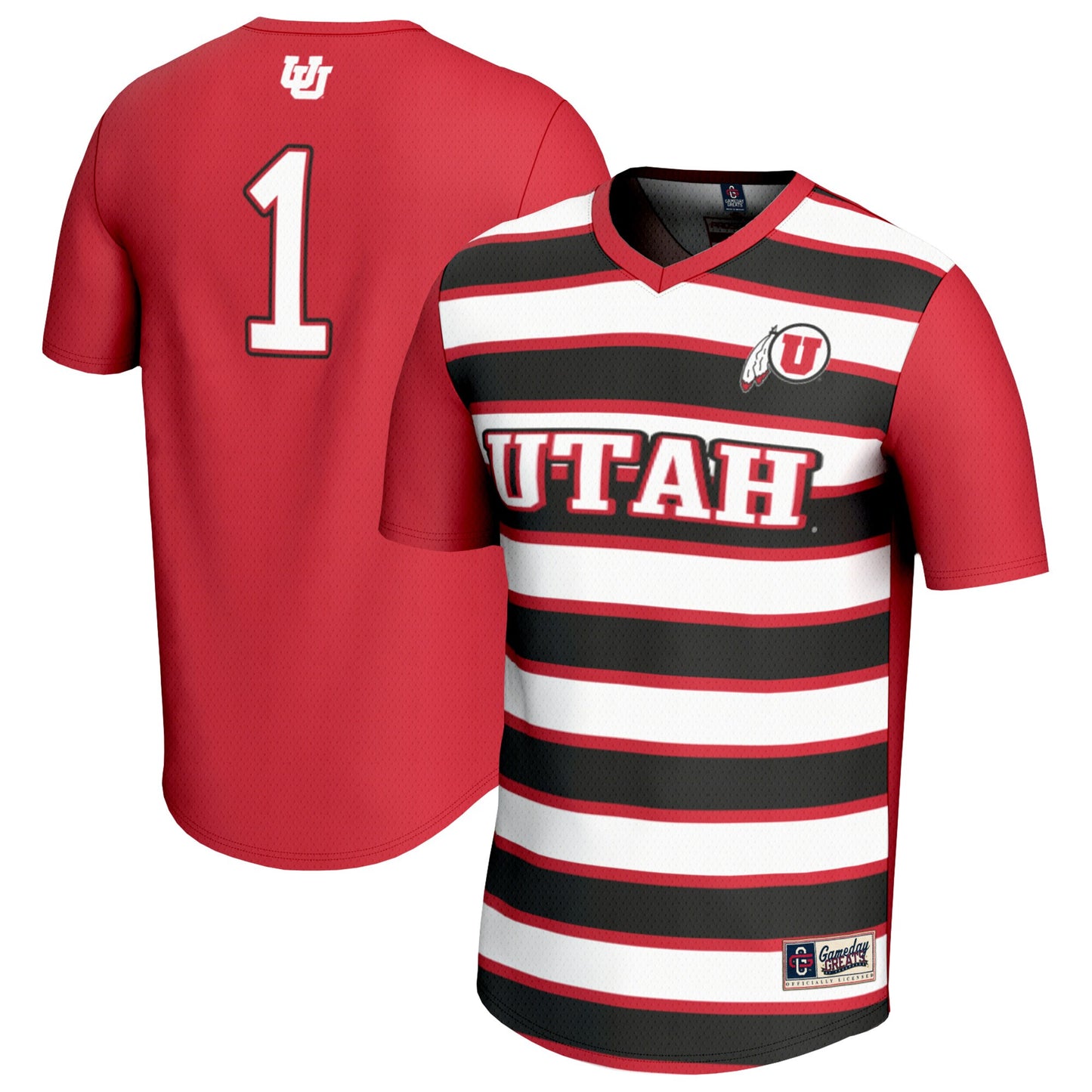 #1 Utah Utes GameDay Greats Unisex Lightweight Soccer Fashion Jersey - Red | Stitched College Jersey TJS73742