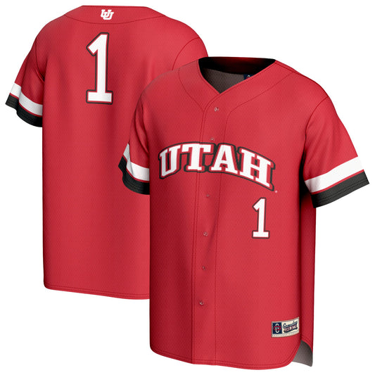 #1 Utah Utes GameDay Greats Unisex Lightweight Collegiate Baseball Fashion Jersey - Red | Stitched College Jersey TJS73912