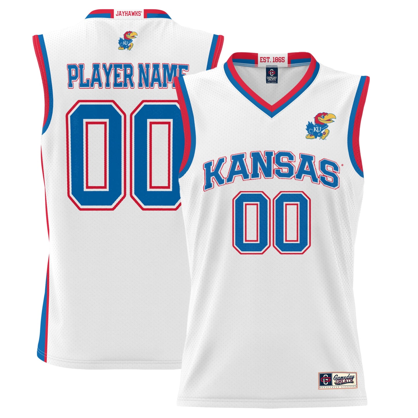 Kansas Jayhawks GameDay Greats Unisex Lightweight Pick-A-Player Women's Basketball Jersey - White | Stitched College Jersey TJS73882