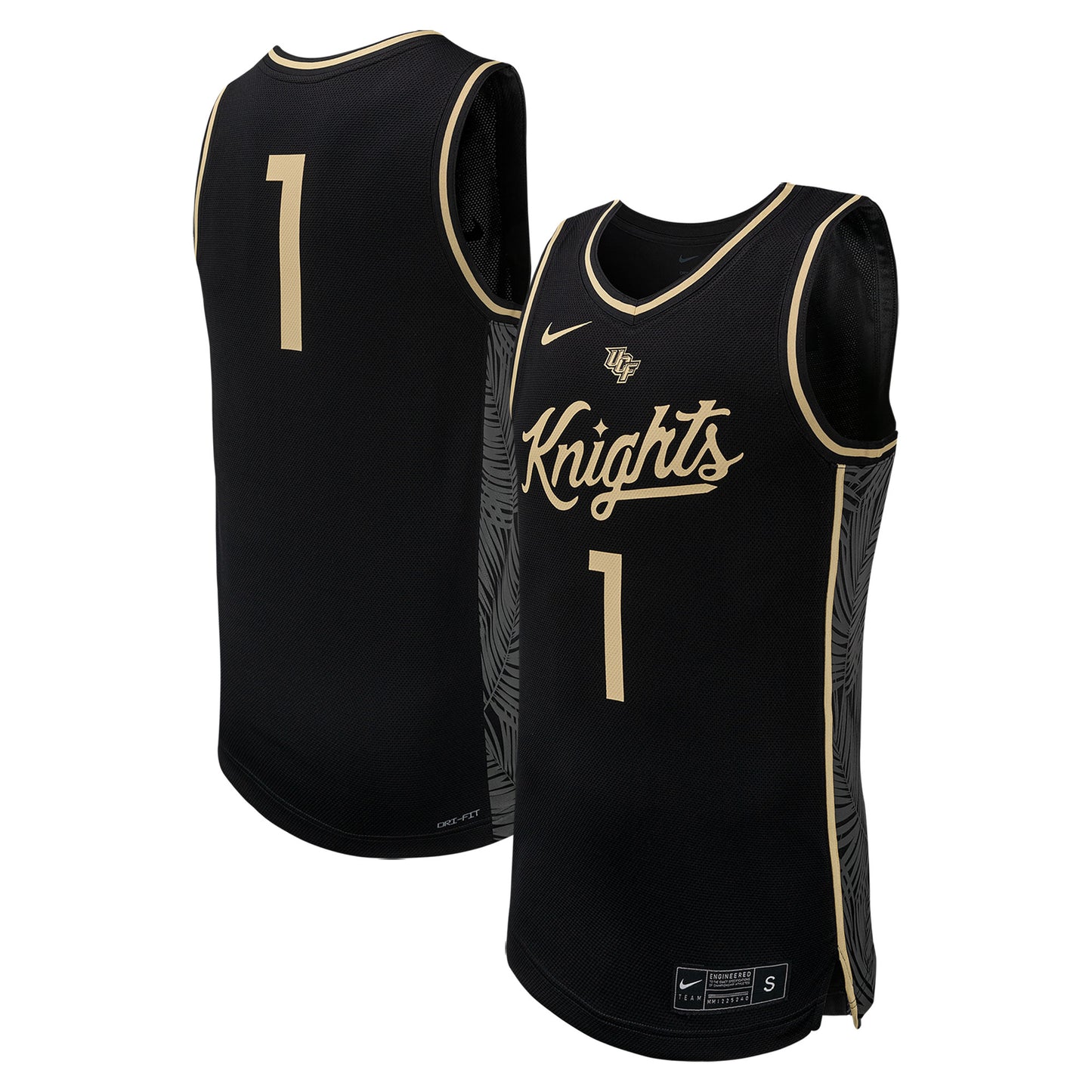 #1 UCF Knights Replica Basketball Jersey - Black | Stitched College Jersey TJS73877