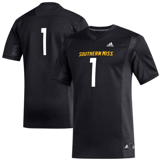 #1 Southern Miss Golden Eagles Replica Football Jersey - Black | Stitched College Jersey TJS73756