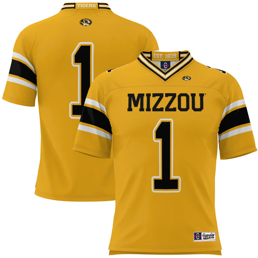 #1 Missouri Tigers GameDay Greats Football Jersey - Gold | Stitched College Jersey TJS73740