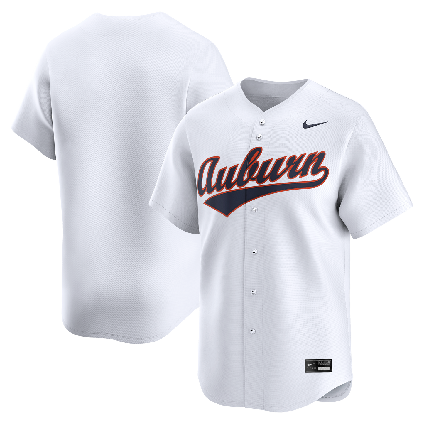 Auburn Tigers Home Limited Baseball Jersey - White | Stitched College Jersey TJS73772