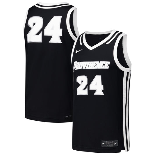 #24 Providence Friars Replica Basketball Jersey - Black | Stitched College Jersey TJS73813