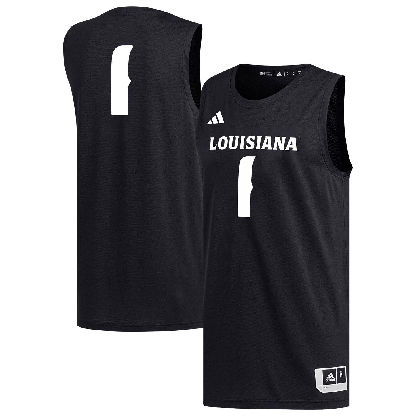 #1 Louisiana Ragin' Cajuns Replica Basketball Jersey - Black | Stitched College Jersey TJS73773