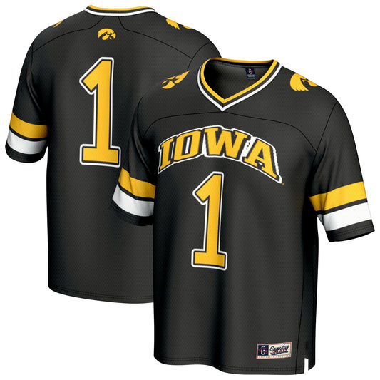 Iowa Hawkeyes GameDay Greats Unisex Lightweight Collegiate Football Fashion Jersey - Black | Stitched College Jersey TJS73638