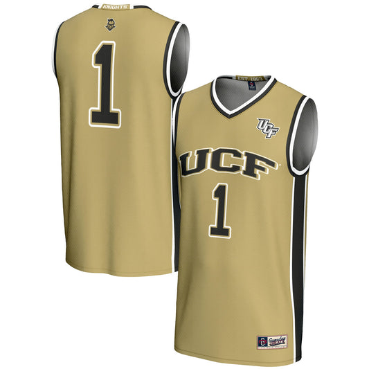 #1 UCF Knights GameDay Greats Unisex Lightweight Basketball Jersey - Gold | Stitched College Jersey TJS73866