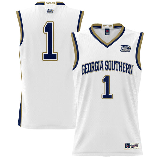 #1 Georgia Southern Eagles GameDay Greats Unisex Lightweight Basketball Jersey - White | Stitched College Jersey TJS74001