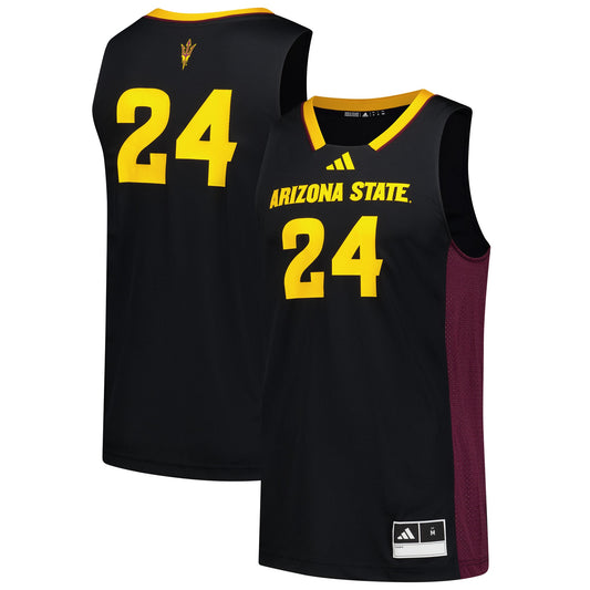 #24 Arizona State Sun Devils Replica Swingman Jersey - Black | Stitched College Jersey TJS73796