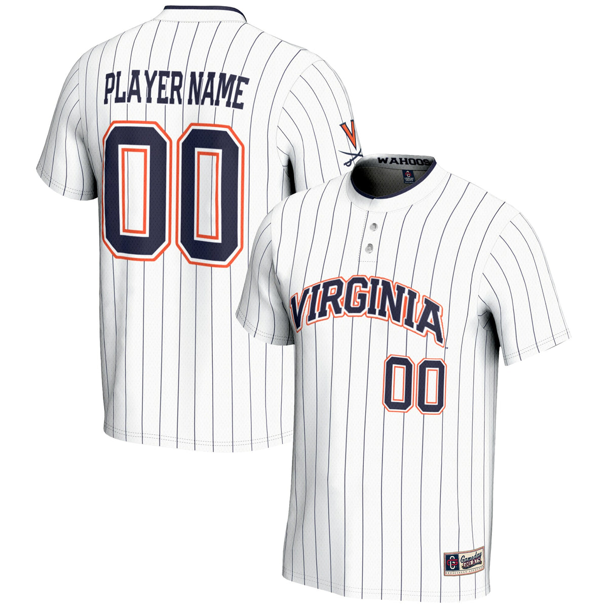 Virginia Cavaliers GameDay Greats Unisex Pick-A-Player Lightweight Softball Jersey - White | Stitched College Jersey TJS73996