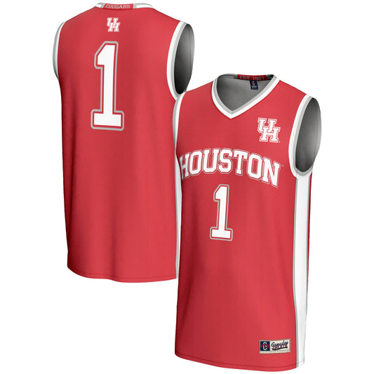 #1 Houston Cougars GameDay Greats Lightweight Basketball Jersey - Red | Stitched College Jersey TJS73991