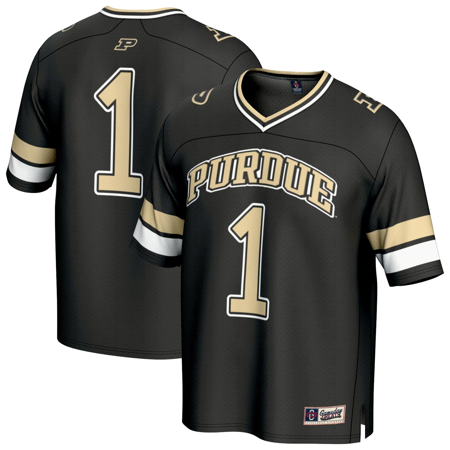 #1 Purdue Boilermakers GameDay Greats Unisex Collegiate Football Fashion Jersey - Black | Stitched College Jersey TJS73836