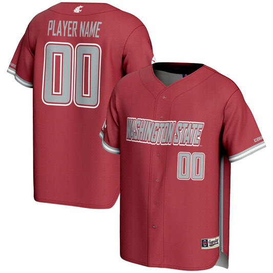 Washington State Cougars GameDay Greats Pick-A-Player Lightweight Baseball Jersey - Crimson | Stitched College Jersey TJS73993