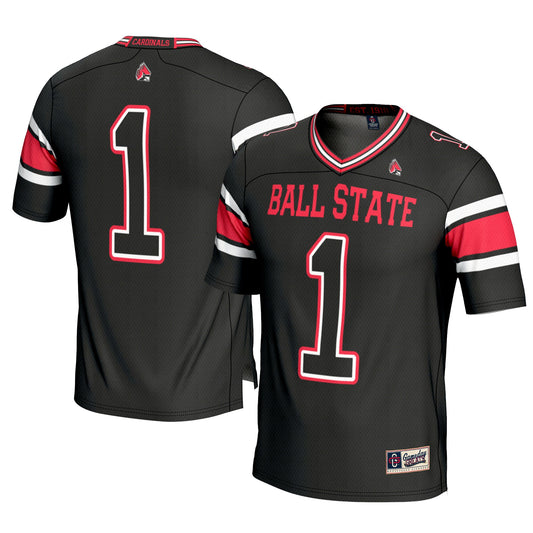 #1 Ball State Cardinals GameDay Greats Football Jersey - Black | Stitched College Jersey TJS73711