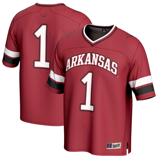 #1 Arkansas Razorbacks GameDay Greats Unisex Lightweight Collegiate Football Fashion Jersey - Cardinal | Stitched College Jersey TJS73770