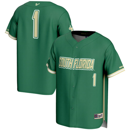 #1 South Florida Bulls GameDay Greats Lightweight Baseball Fashion Jersey - Green | Stitched College Jersey TJS73792
