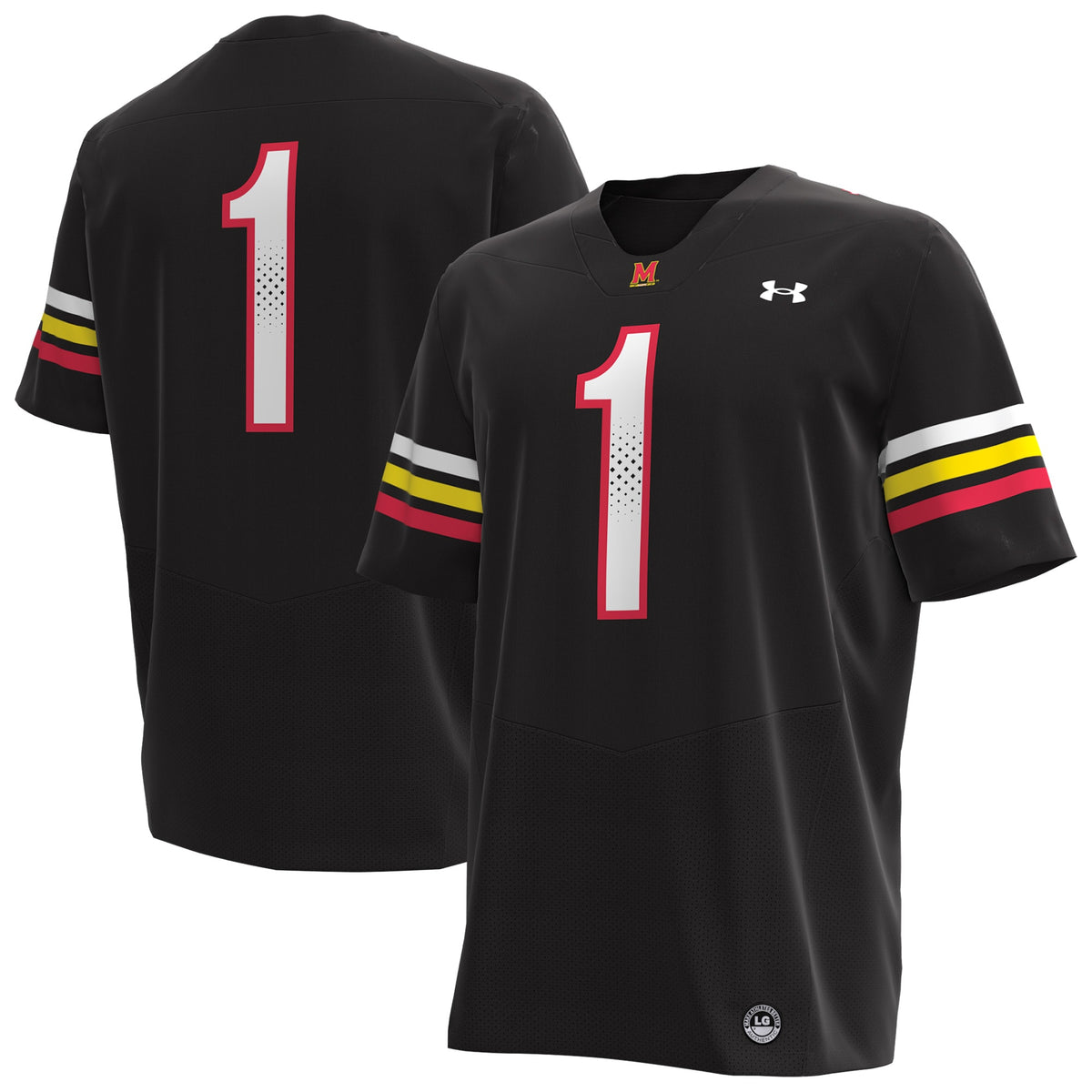 #1 Maryland Terrapins Replica Football Jersey - Black | Stitched College Jersey TJS73913