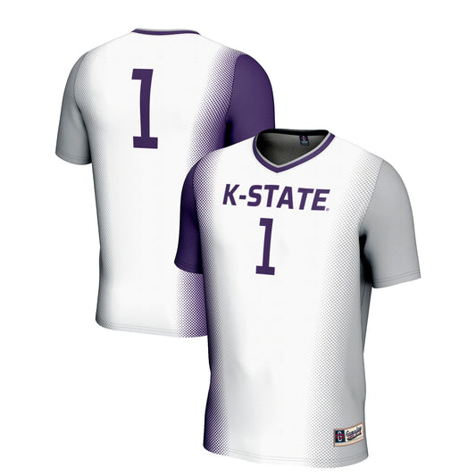#1 Kansas State Wildcats GameDay Greats Unisex Lightweight Women's Soccer Jersey - White | Stitched College Jersey TJS74123