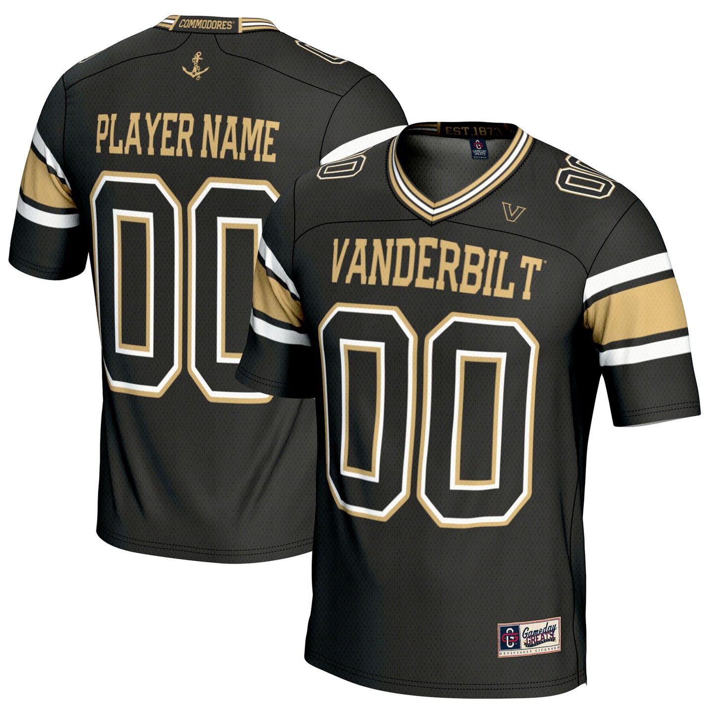 Vanderbilt Commodores GameDay Greats Pick-A-Player Football Jersey - Black | Stitched College Jersey TJS74066