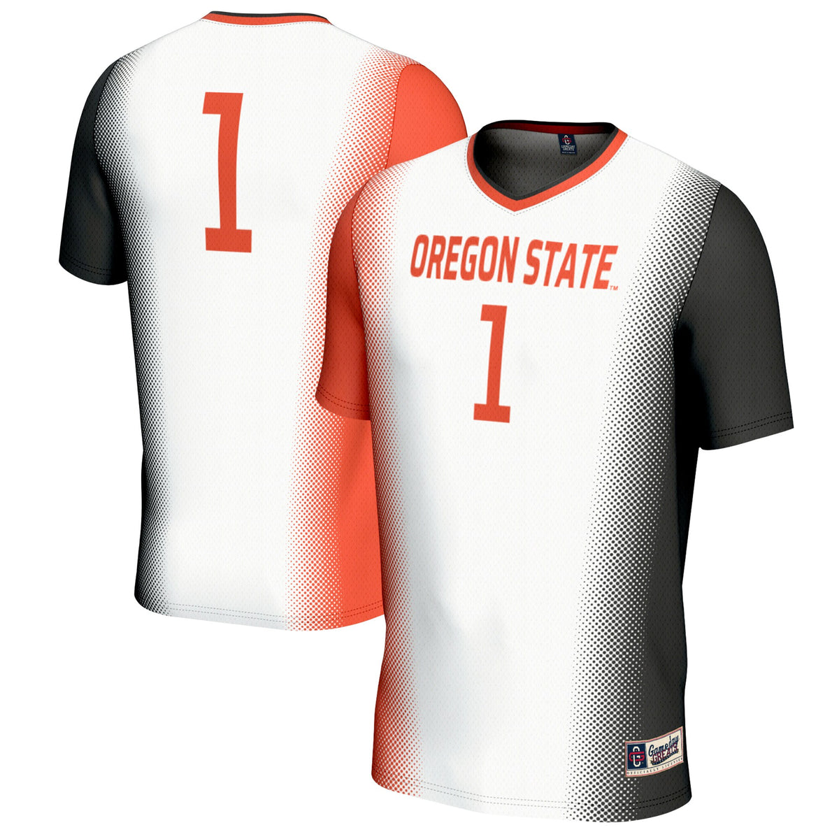 #1 Oregon State Beavers GameDay Greats Unisex Women's Soccer Fashion Jersey - White | Stitched College Jersey TJS74073