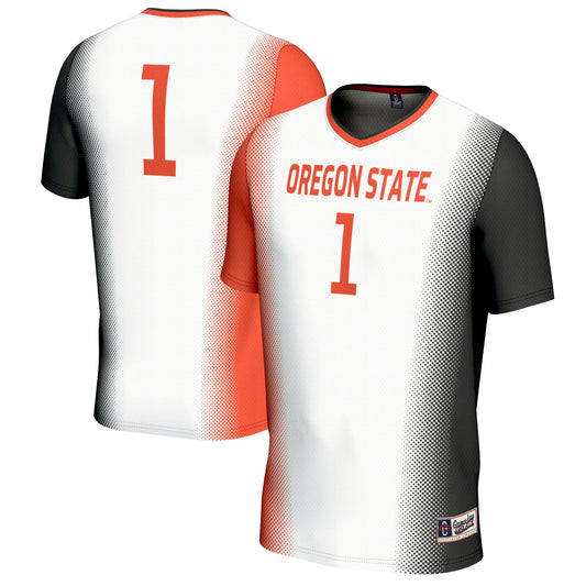 #1 Oregon State Beavers GameDay Greats Unisex Women's Soccer Fashion Jersey - White | Stitched College Jersey TJS74073