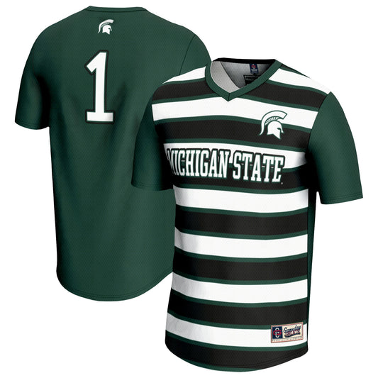 #1 Michigan State Spartans GameDay Greats Unisex Lightweight Soccer Fashion Jersey - Green | Stitched College Jersey TJS74086