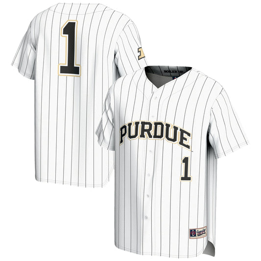 #1 Purdue Boilermakers GameDay Greats Lightweight Baseball Jersey - White | Stitched College Jersey TJS74097